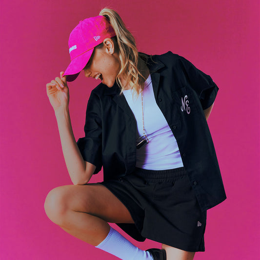 PURPLE SUEDE OPEN BACK CAP - NEW ERA X IRON DAMES