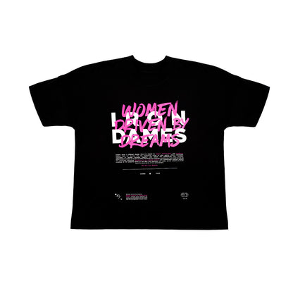 BLACK TSHIRT - WOMEN DRIVEN BY DREAMS